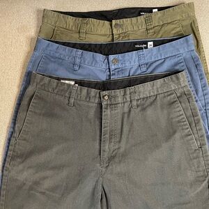 Volcum Men’s Shorts Sz 34 Lot Of 3 Pairs Skate Beach Surf Chino